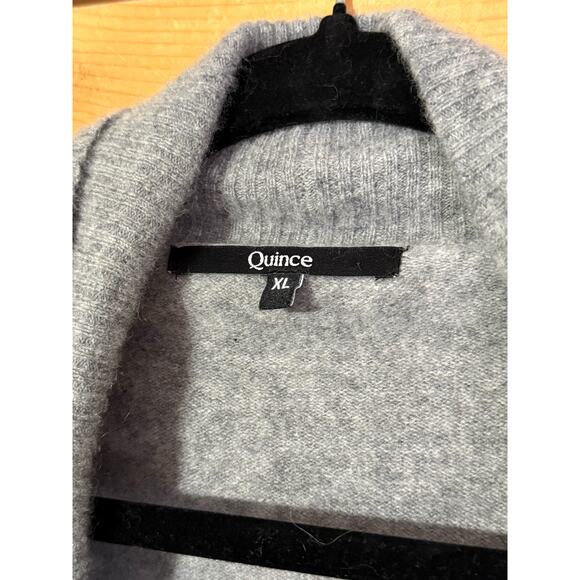 Quince Mongolian Cashmere Open Cardigan Sweater Gray Women’s XL - Picture 6 of 7